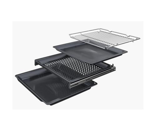 Bosch, 71 L, pyrolyyttinen puhdistus, musta - Integroitu uuni