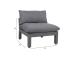 Välisohvamoduuli FLUFFY, harmaa