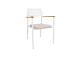 Tuoli WALES valkoinen 56x60xH82cm, alumiinirunko, muovipunos, tiikkipuu