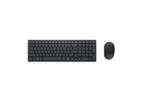 Dell Compact KM555 Hiljainen langaton näppäimistö ja hiiri, langaton RF + Bluetooth, LT, musta, musta
