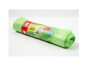Kiristysnauha roskapussit, 60l/10kpl, HDPE, vihreä
