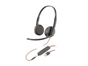 POLY Blackwire 3225 langalliset stereokuulokkeet, USB-A, musta
