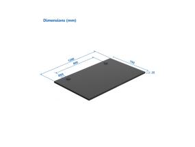 Laminoitu lastulevy Pöytälevy Up Up, musta 1200x750x25mm