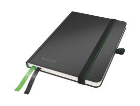 Konttorikirja A6 100a kuminauhalla Leitz Complete musta