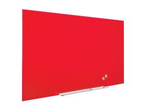 Lasitaulu 1260x710mm magneettinen punainen NOBO