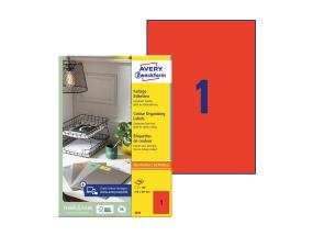 Tarratarra AVERY Zweckform 210x297mm 100 arkkia punainen (3470)