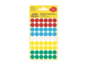 Kleebisetikett AVERY Zweckform Q12mm assortii 270 tk (3088)