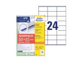 Tarratarra AVERY Zweckform Ultragrip 70x36mm 50+15 arkkia (6602)