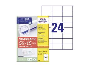 Tarratarra AVERY Zweckform Ultragrip 70x37mm 50+15 arkkia (6605)