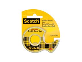 Teippi pohjalla SCOTCH D136 12mm x 6,3m kaksipuolinen läpinäkyvä