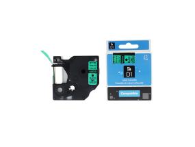 Kleepkirjalint/markeerimislint DYMO A45019 12mm must/rohelisel analoog