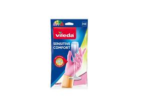 Kumikäsineet puuvillavuorilla VILEDA 588 Sensitive M koko