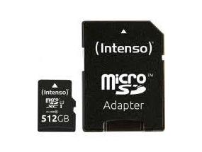 MUISTI MICRO SDXC 512GB UHS-I/W/ADAPTERI 3423493 INTENSO