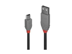 KAAPELI USB2 A - MINI-B 5M/ANTHRA 36725 LINDY