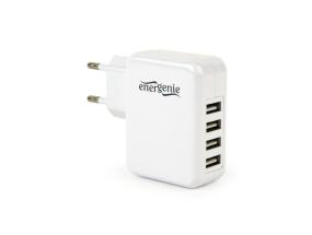LATURI USB UNIVERSAL VALKOINEN/4PORTTI EG-U4AC-02 GEMBIRD