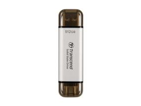 Väline kõvaketas SSD TRANSCEND ESD310 512GB USB-C USB 3D NAND Kirjoitusnopeus 900 Mt/s Lukunopeus 1050...