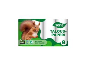 Vetopyyherulla/keittiörulla Serla 4rl/pkt