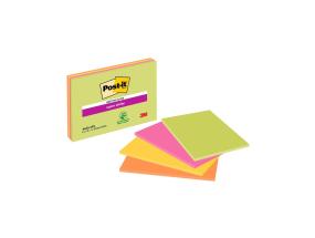 Muistiinpanopaperi 101x152mm POST-IT 6445 Super Sticky 4 väriä x 45 arkkia