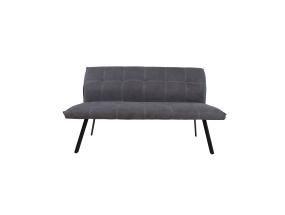 Penkki EDDY 160x65x86cm harmaa, polyesterikangas, metallijalat