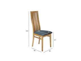 Tuoli RETRO 46x56xH103cm, harmaa