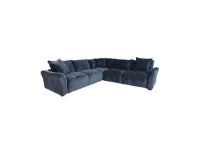 Kulmasohva ja makuualusta DIVI 276x276x102xH84cm, tumman sininen väri
