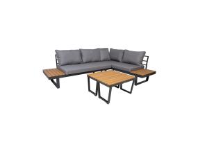 Puutarhakalustesarja MALTA modulaarinen sohva, 2 pöytää