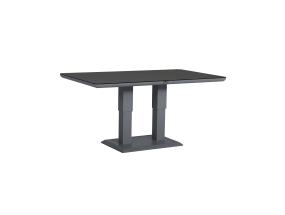 Pöytä TOMSON 150x90xH52-75cm, tummanharmaa lasilevyllä