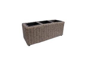 Kukkalaatikko WICKER 48x18xH18cm, tummanruskea