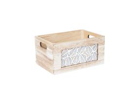 Puulaatikko KASEKE 31x21x16cm, luonnonvalkoinen