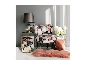 Tambour LA PERLA, D35xH42cm, päällismateriaali: samettikangas, väri: lila