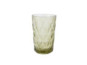 Korkea juomalasi CORAL 350ml, D8xK12cm, vihreä