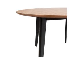 Ruokapöytä ROXBY D105xH76cm, tammi/musta