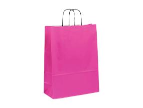 Paperipussi, jossa paperinauhakahva 240x110x310 mm, 100 gsm violetti voimapaperi