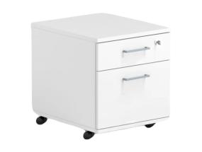 Laatikko pyörällä OPTIMA 415x500x510mm 2 laatikkoa valkoinen