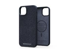 NJORD BYELEMENTS Salmon Leather MagSafe, iPhone 14 Plus, musta - Nahkakotelo