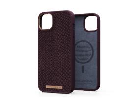NJORD BYELEMENTS Salmon Leather MagSafe, iPhone 14 Plus, ruskea - Nahkakotelo