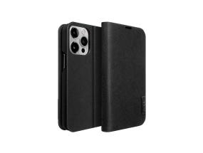 LAUT PRESTIGE FOLIO, iPhone 14 Pro Max, musta - Älypuhelimen kuoret