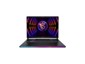 MSI Raider GE78 HX, 17´´, QHD, 240 Hz, i9, 32 Gt, 2 TB, RTX 4080, W11P, ENG, musta - Kannettava