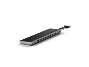 Satechi Dual Dock Stand, USB-C, 75 W, harmaa - Kannettavan tietokoneen telakointi