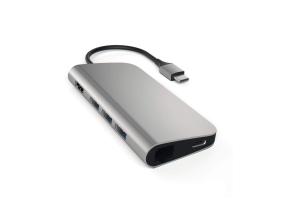 USB-C Splitter Multi-port 4K ja Ethernet Satech