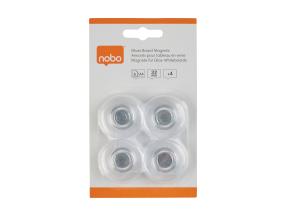 Liitutaulumagneetit läpinäkyvät lasilevyyn NOBO Strong 30mm 4kpl pakkauksessa