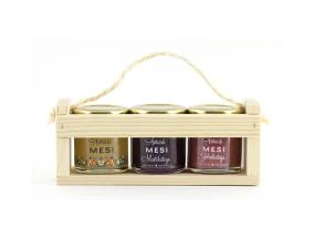 Käsityöhunajapakkaus 3x50 g puisessa lipukkeessa