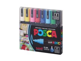 Värimerkki UNI Posca PC-5M 8 perusvärin sarja