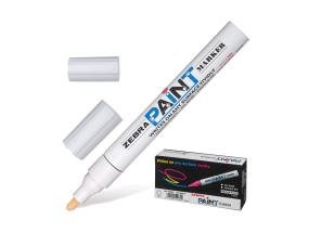 Värimerkki ZEBRA Paint (metalli, lasi, muovi) 3mm valkoinen