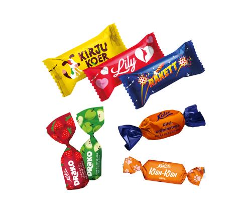 KALEV-karkit Lumiukot rakentavat lumiukkoa 650g