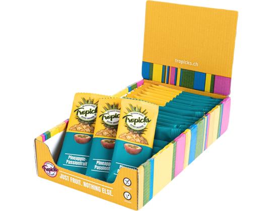Kuivattu ananas-passionpatukka TROPICKS 20g