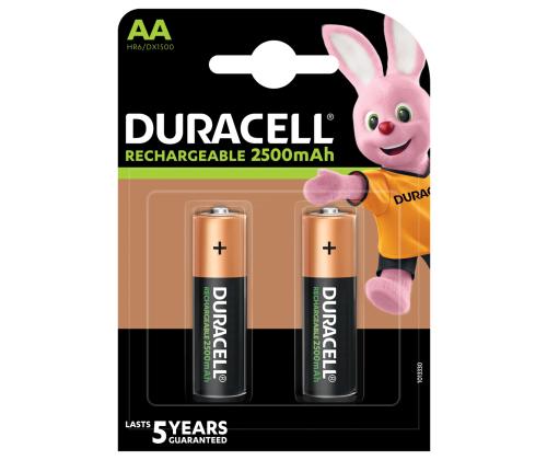 Paristot AA DURACELL NiMH HR6 2500 mAh 2 kpl