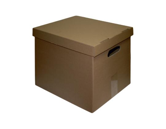 Arkistolaatikko kannella 360x290x350mm ruskea SMLT