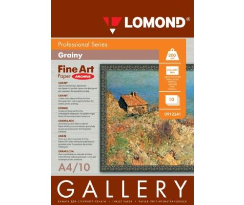 Lomond Fine Art Paper Gallery Rakeinen 200g/m2 A4, 10 arkkia, Karkea Natural White Archive