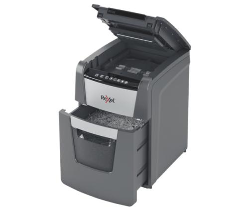 Rexel Optimum AutoFeed+ 100M paperisilppuri, mikrosilppuri 2x15mm 55dB P-5 34L, harmaa/musta